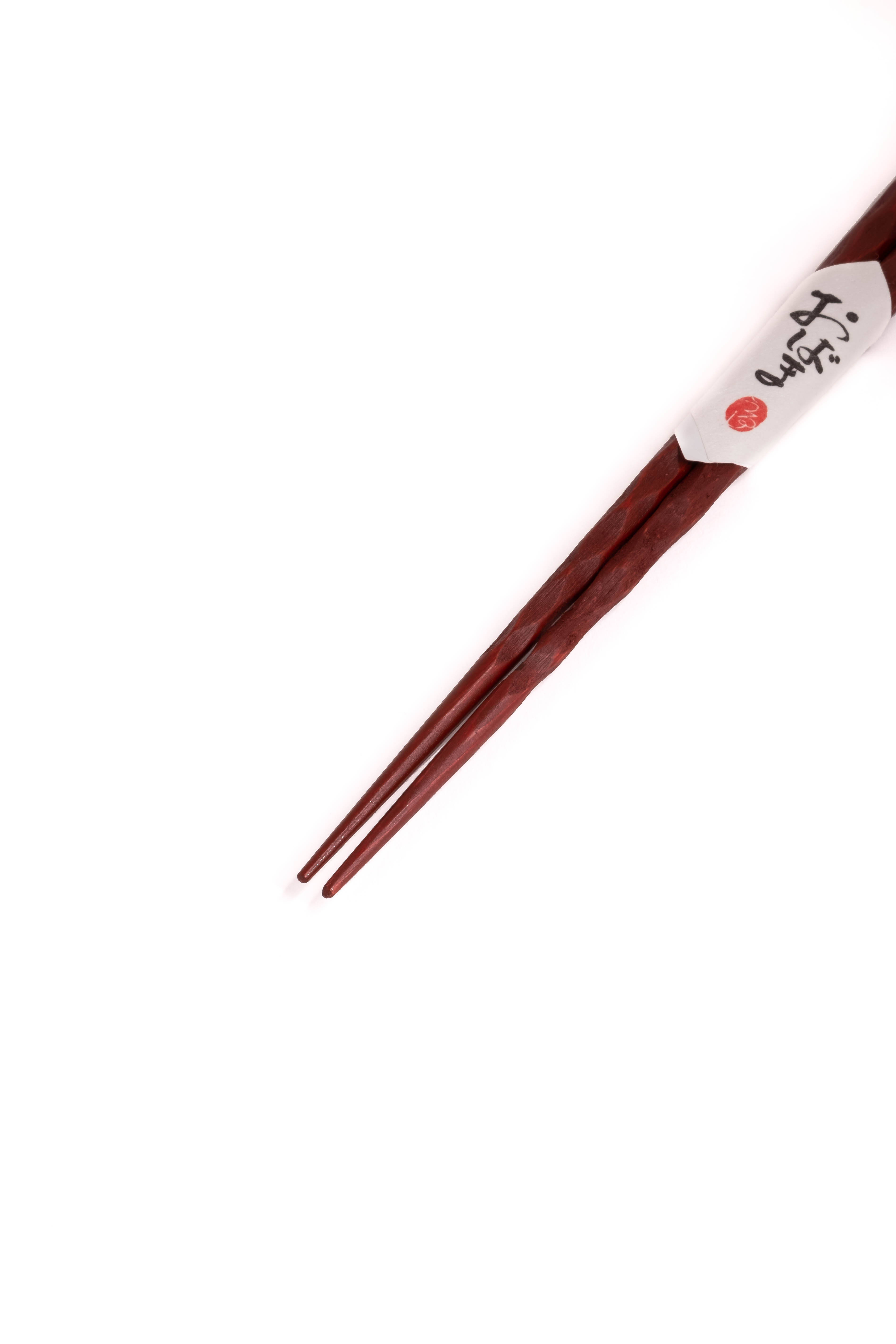 Żłobione czerwone pałeczki 23 cm