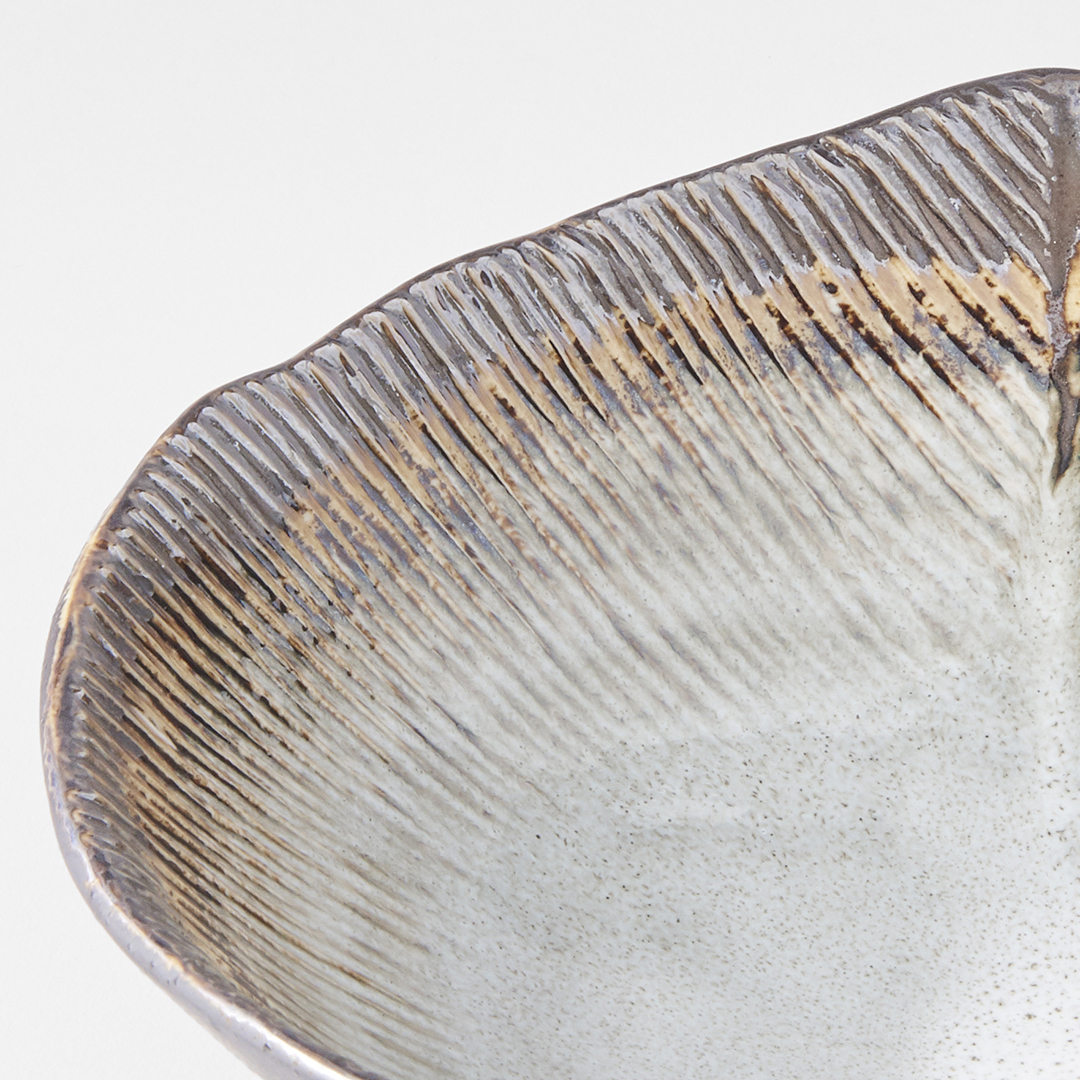 Nieregularna, ceramiczna miska Akane Grey 22 cm