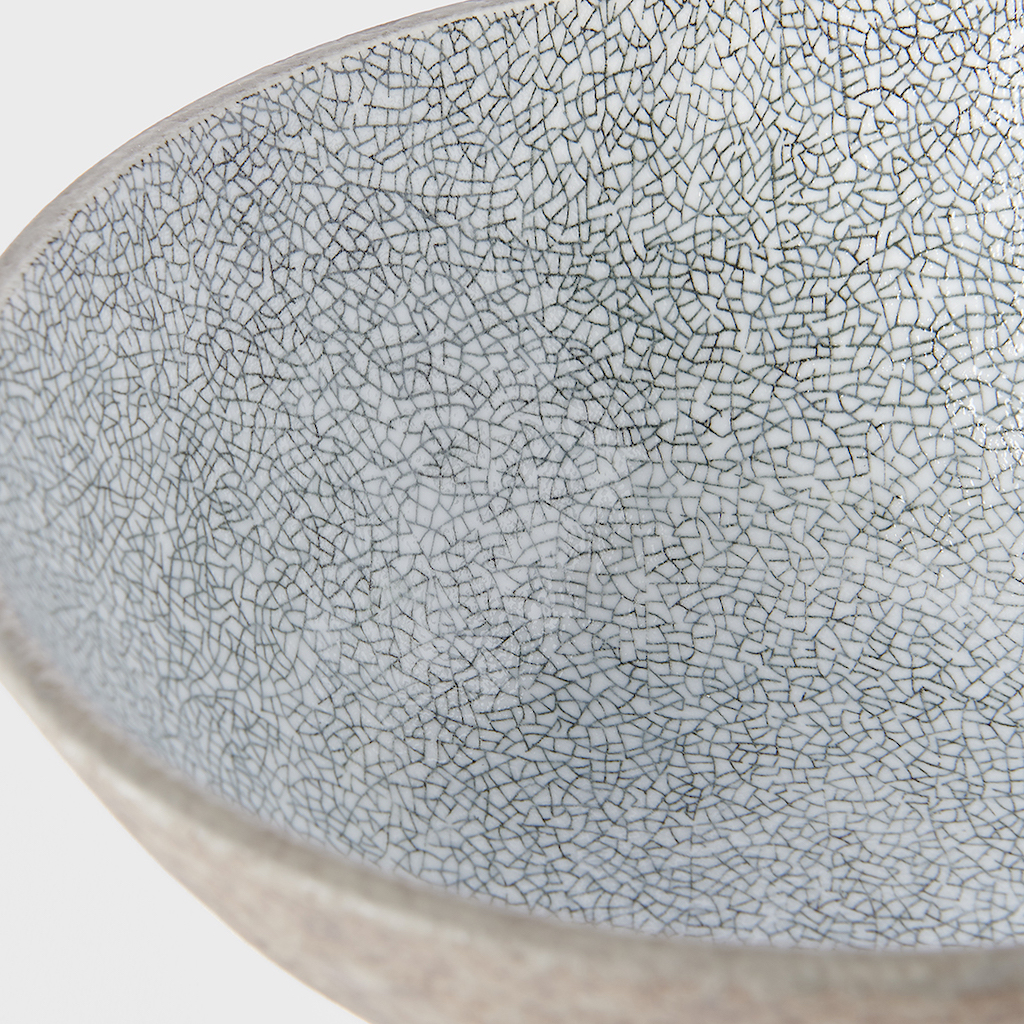 Ceramiczna miska do ramenu/udonu Crazed Grey 19.5 cm, 800 ml