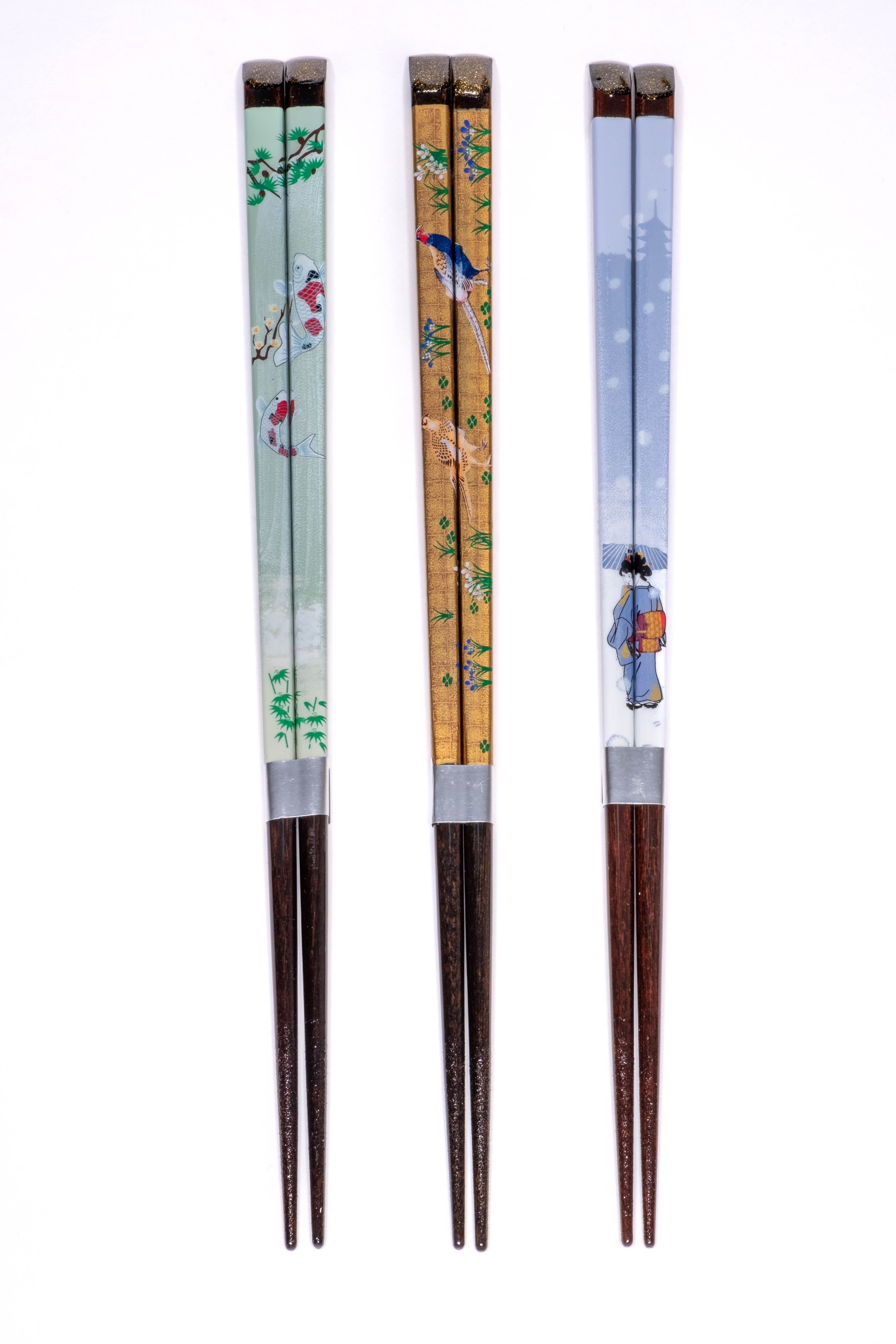 Drewniane pałeczki z motywem bażanta 23,5 cm