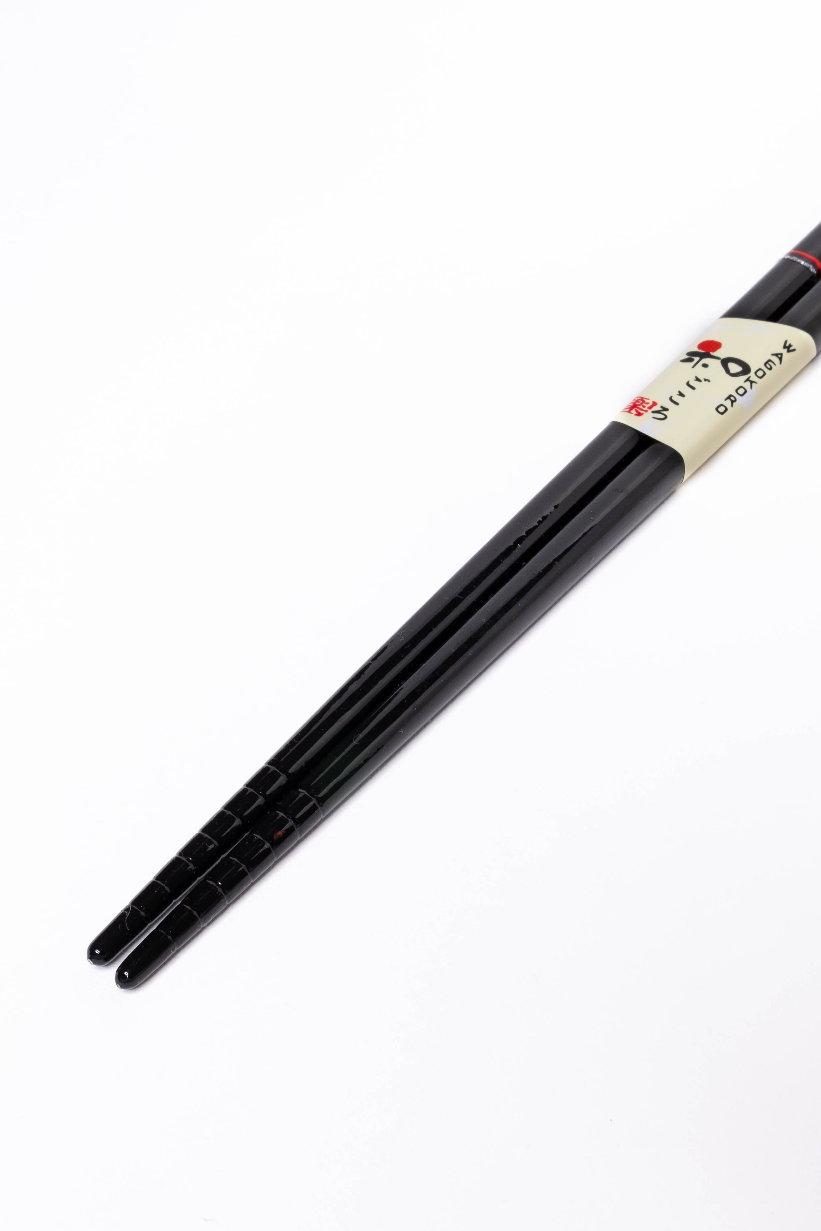 Czarne, bambusowe pałeczki w paski 23 cm