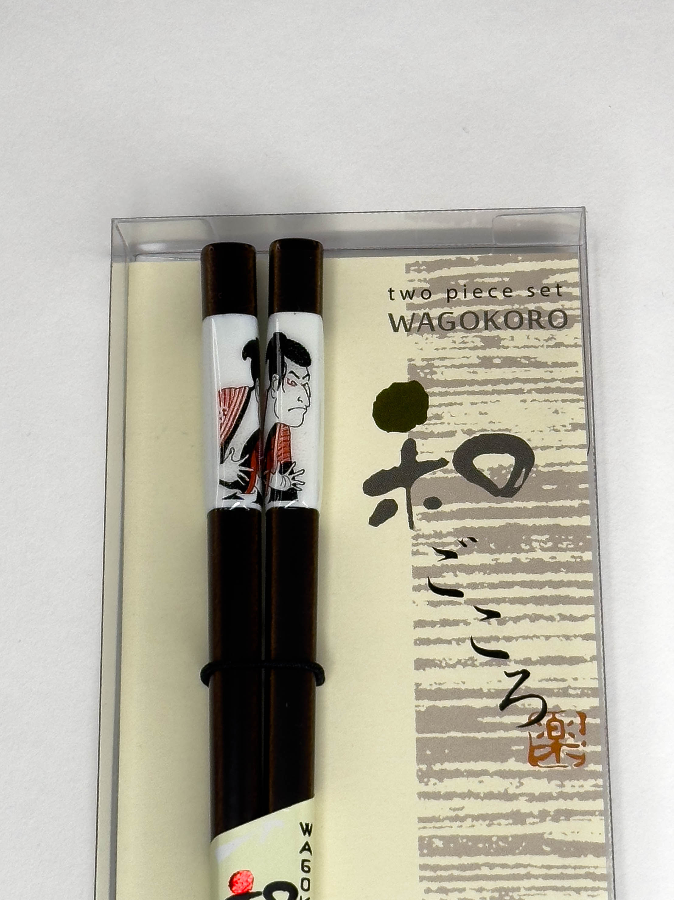 Zestaw pałeczek z podstawką ukiyo-e aktor kabuki